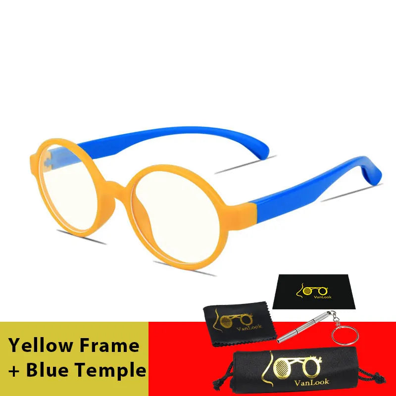 Vanlook Anti Blue Ray Light Blocking Round Kids Screen Glasses for Computer Gamer Kid Boy Girl Child Lunette de Protection Ecran