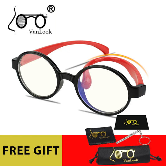 Vanlook Anti Blue Ray Light Blocking Round Kids Screen Glasses for Computer Gamer Kid Boy Girl Child Lunette de Protection Ecran